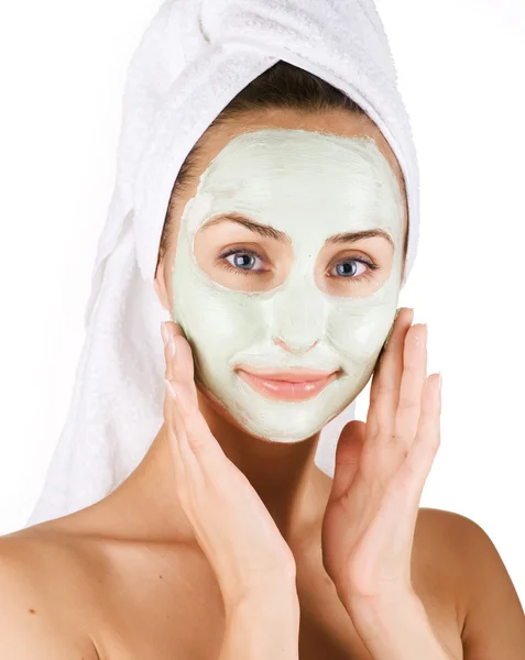 Spa Facial Mask. Dayspa — Stock Photo, Image