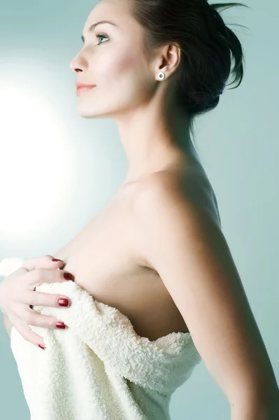 Beautiful Young Woman After Bath — Stock Photo, Image