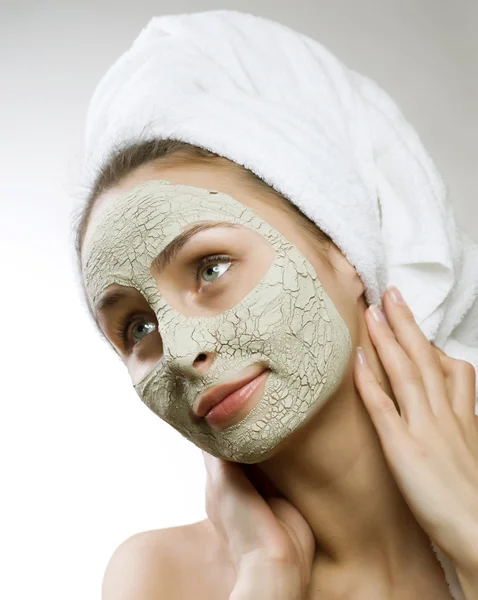 Máscara de lama facial de spa. Dayspa — Fotografia de Stock