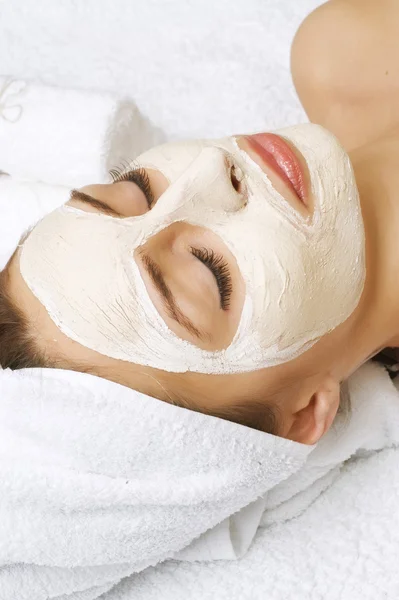 Máscara de arcilla facial Spa — Foto de Stock