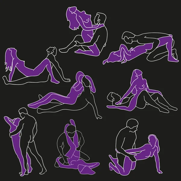 Positions sexuelles typiques — Image vectorielle