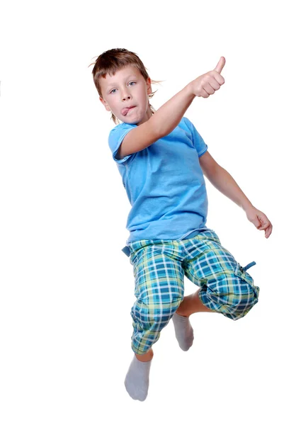 어린 소년 점프 — 스톡 사진