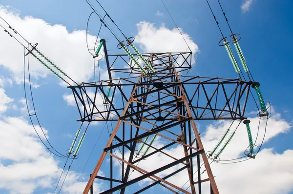 stock image Power Line against sky background.