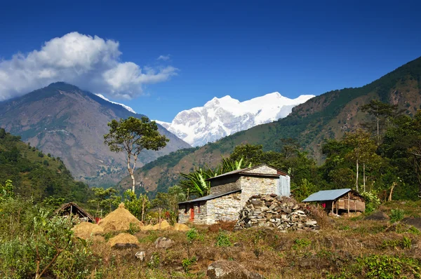 Jordbruket bergslandskapet i nepal — Stockfoto