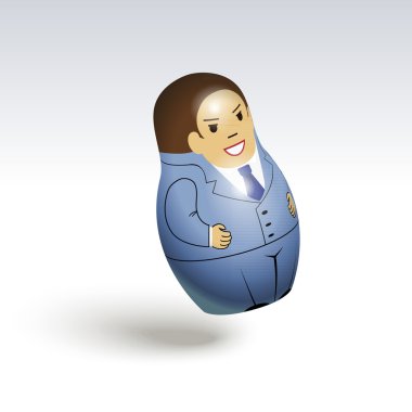 Vector illustration of an office worker clipart