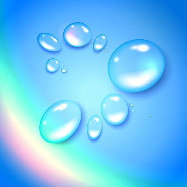 stock vector Vector rainbow water drops