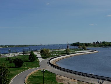 Embankment of the Volga clipart