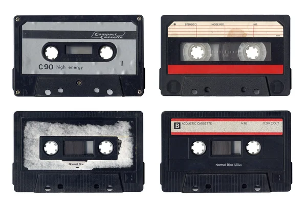 Винтажные компактные кассеты — стоковое фото