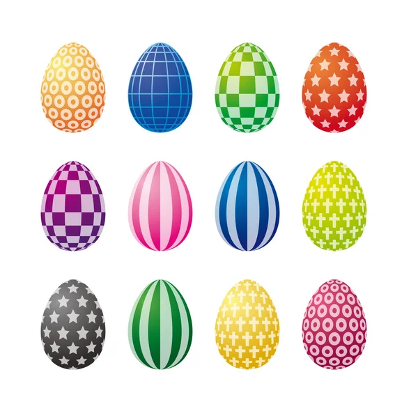 Op Art Easter Eggs — Stock Vector