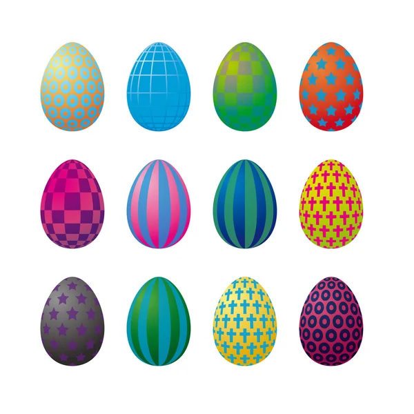 Op art Paskalya yumurtaları — Stok Vektör