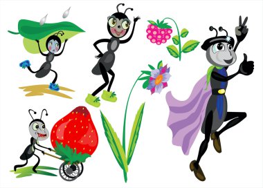 Funny ants clipart