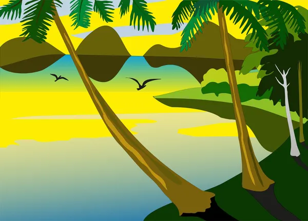 Mer tropicale — Image vectorielle
