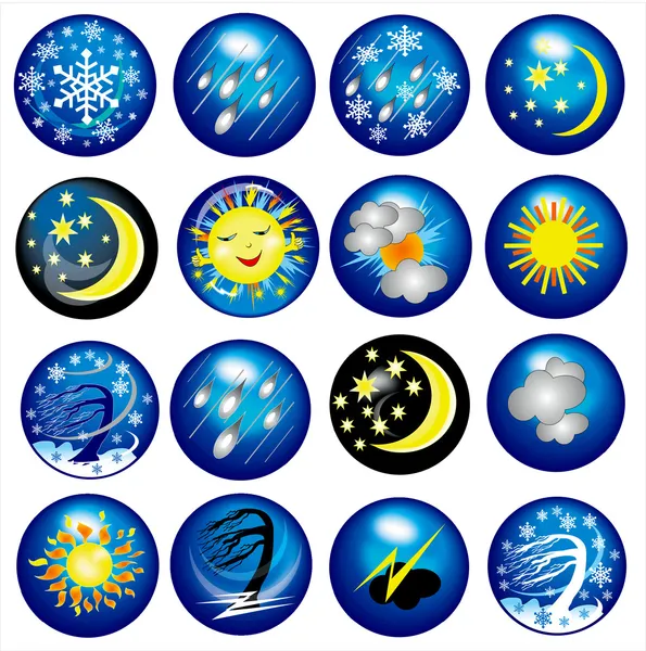 Icônes et logo météo — Image vectorielle