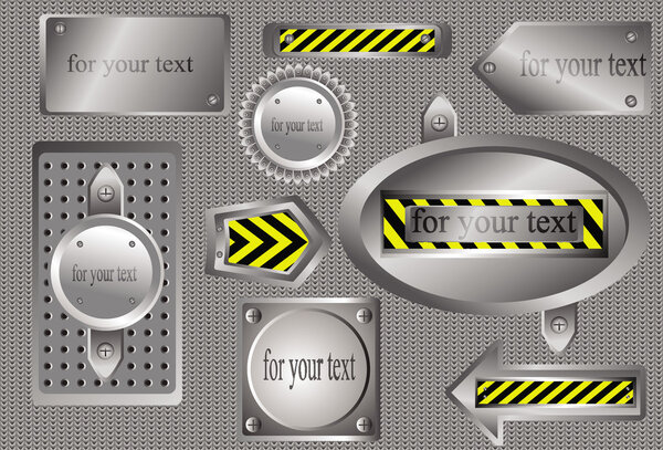 Металлические векторные элементы
