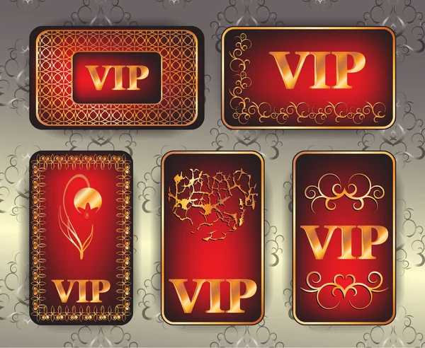 Set von Gold-VIP-Karten — Stockfoto