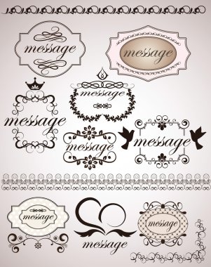 Vintage design elements clipart