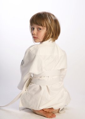 Karate girl kimono içinde