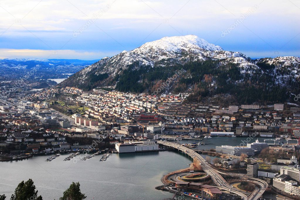 Sunny day at Bergen, bryggen,Norway
