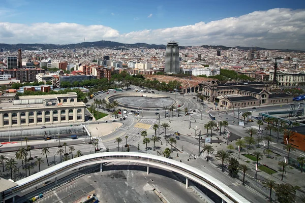 Vue aérienne du port de Barcelone, en Espagne — Photo