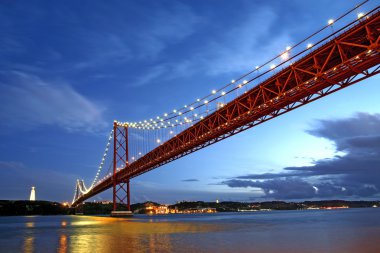 Lisbon Bridge - April 25th, Old Salazar Bridge, Portugal clipart