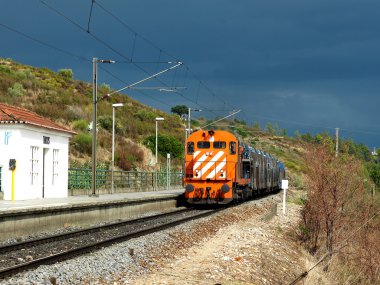 Tren bir dağ manzarası