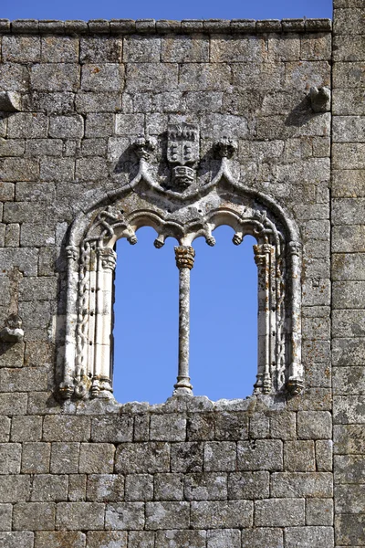 Façade de fenêtre de détail du château — Photo