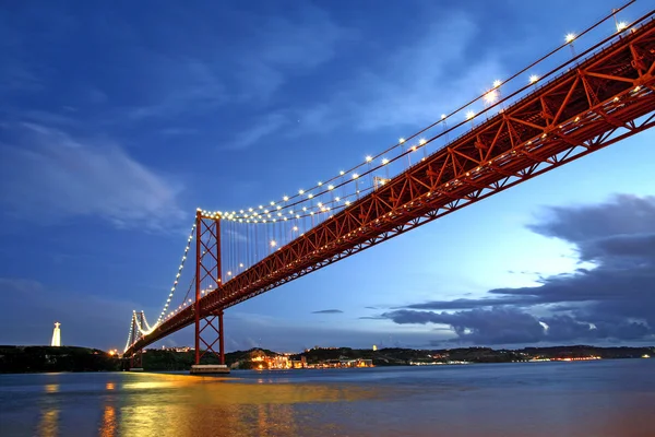 Pont de Lisbonne - 25 avril, Vieux pont de Salazar, Portugal Images De Stock Libres De Droits