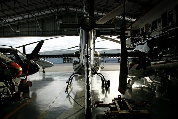 Hangar do helicóptero — Fotografia de Stock