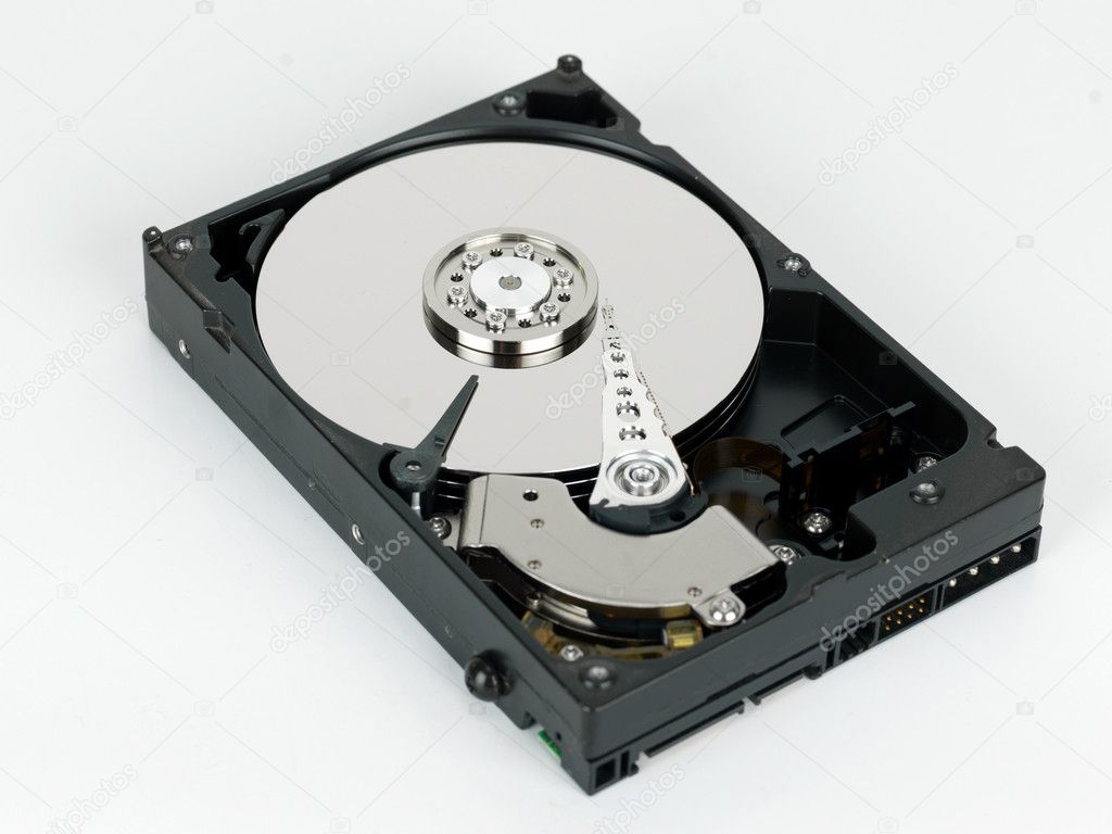 Illustration of Hard disk drive HDD isolated on white background