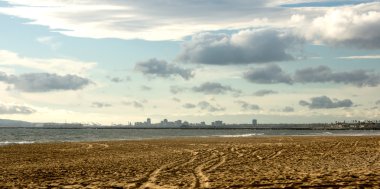 Summer Clouds at Sunset Beach clipart