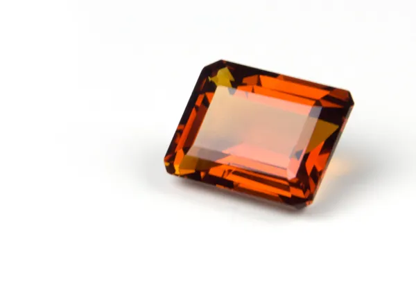 Faceted Madeira Citrine Gemstone — Stock Photo, Image