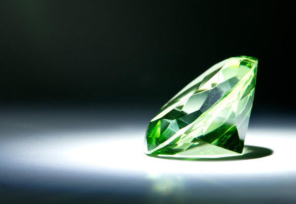 Faceted Green Gemstone