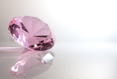 Faceted Pink Kunzite Gemstone clipart