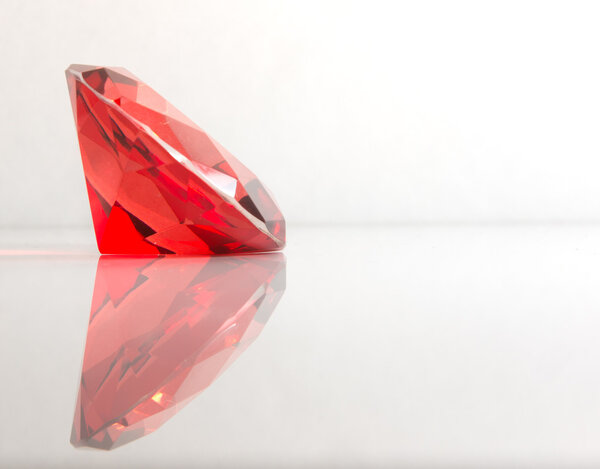 Facted Red Gemstone