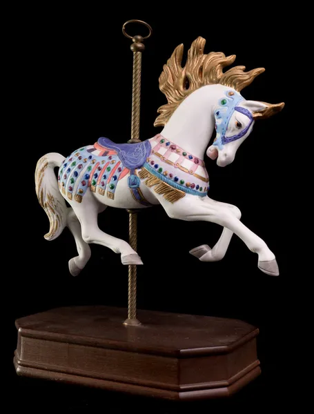 Kleurrijk carrousel horse — Stockfoto