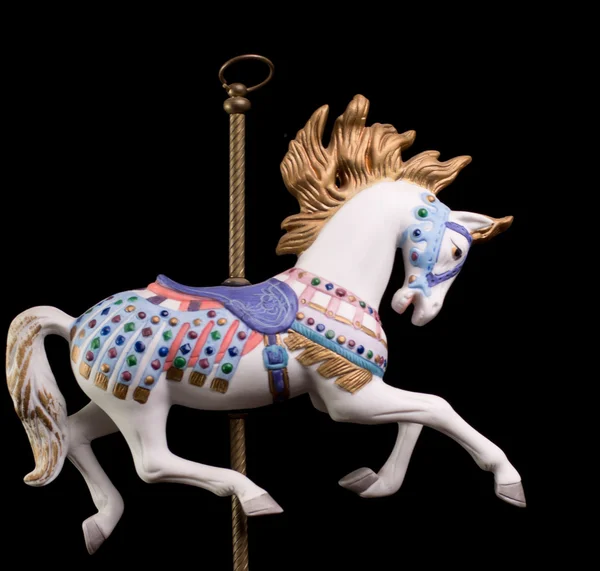 Kolorowe karuzela konia — Zdjęcie stockowe