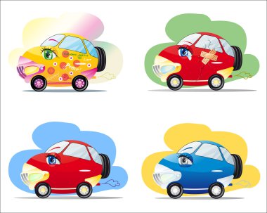 Cartoon cars clipart