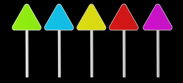 Drei-Kohle-Farbzeichen — Stockfoto