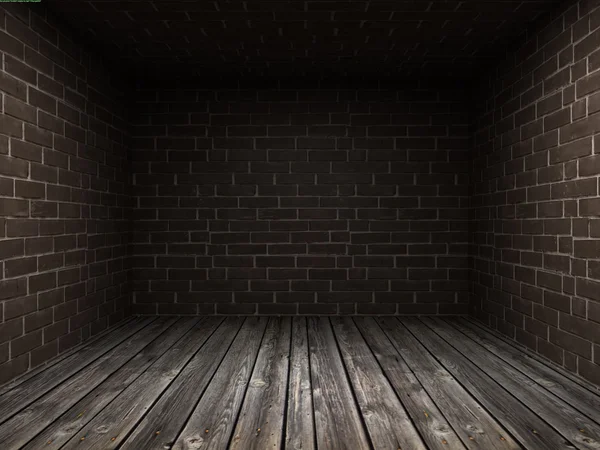 Innenraum eines alten dunklen Raumes mit — Stockfoto