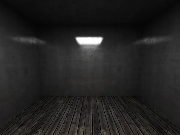 Interiören i ett tomt rum med en gammal timmer golv — Stockfoto