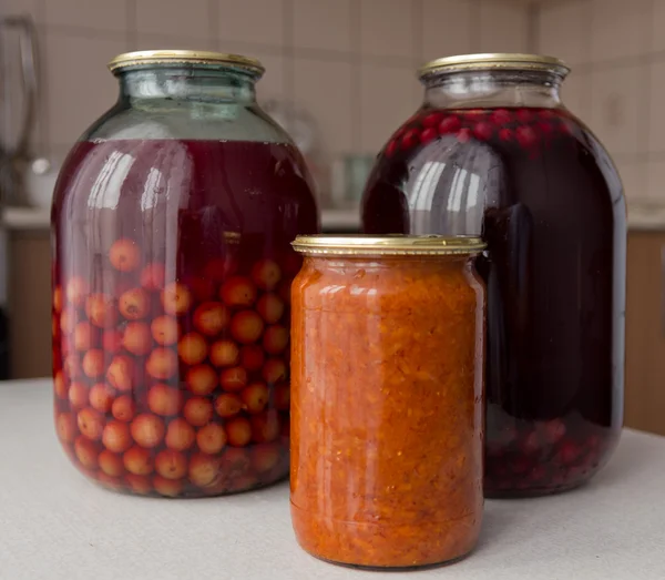 stock image Banks with compote, jam