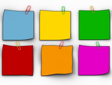 Color paper leaflets clipart