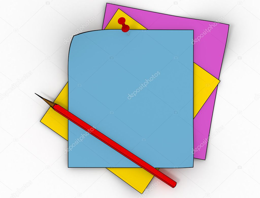 The color isolated paper leaflets