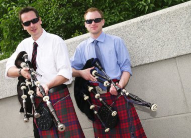 Bagpipe duo clipart