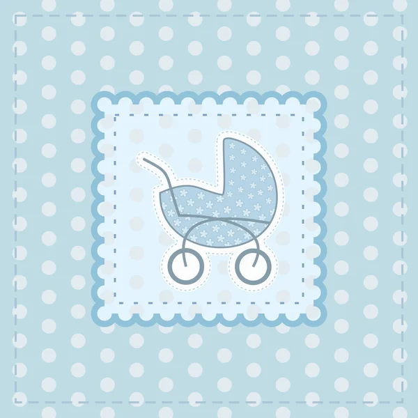 赤ちゃんの男の子のためのグリーティング カード — ストックベクタ