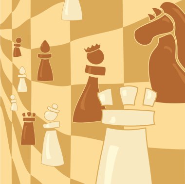 Chess figure on abstract background clipart