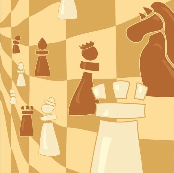 Figura de ajedrez sobre fondo abstracto — Vector de stock