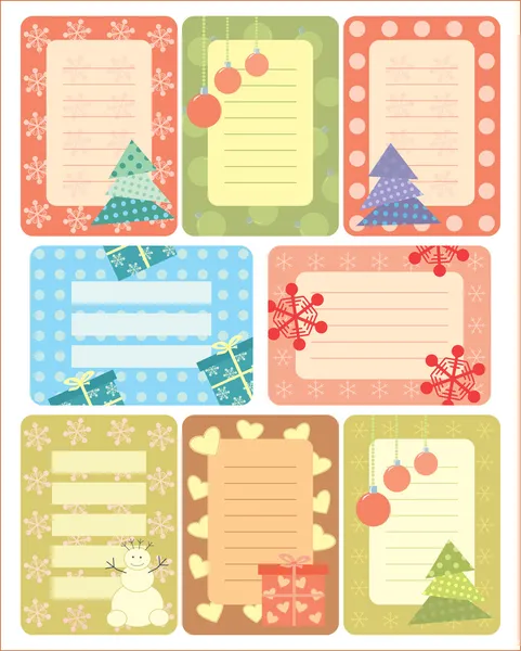 Collection of christmas tags for scrapbooking — Stock Vector