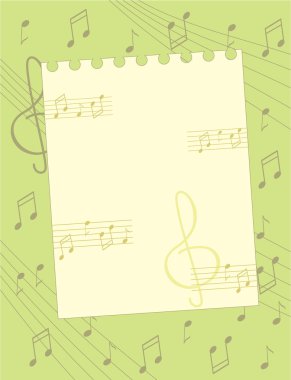 Stylized page of music books clipart