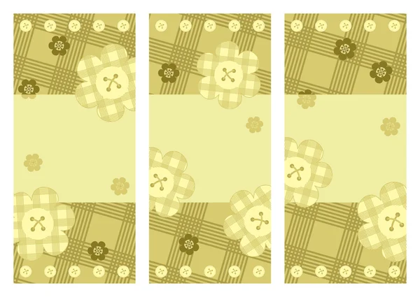 Raccolta di carte verticali con fiori — Vettoriale Stock